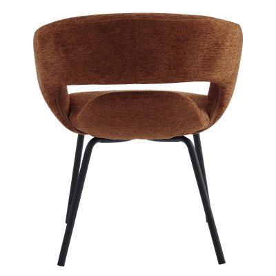 TRAVIS-Poltrona da tavolo in tessuto Luxury Terracotta