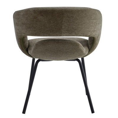 TRAVIS-Tischsessel aus Stoff Luxury Braun