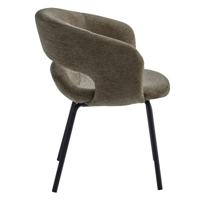 TRAVIS-Tischsessel aus Stoff Luxury Braun