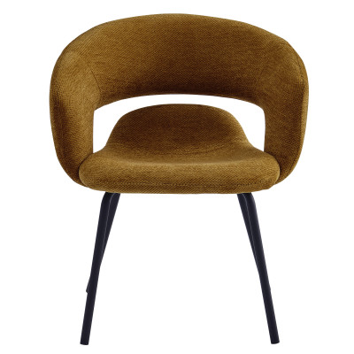 TRAVIS-Tischsessel aus Stoff Luxury Senf