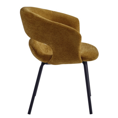 TRAVIS-Tischsessel aus Stoff Luxury Senf