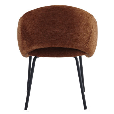 SHARP-Poltrona da tavolo in tessuto Luxury Terracotta (x2)