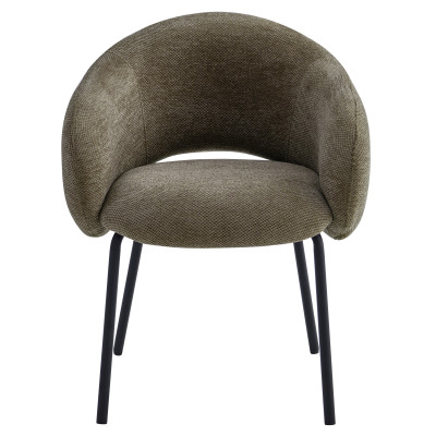 SHARP-Tischsessel aus Stoff Luxury Braun