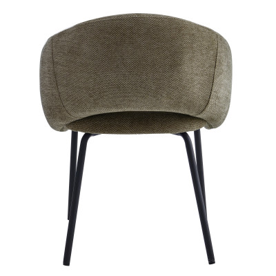 SHARP-Tischsessel aus Stoff Luxury Braun