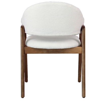 WOOL-Silla de tela color crudo y fresno teñido de nogal (x2)