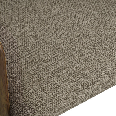 WOOL-Sedia in tessuto marrone e frassino tinto noce (x2)