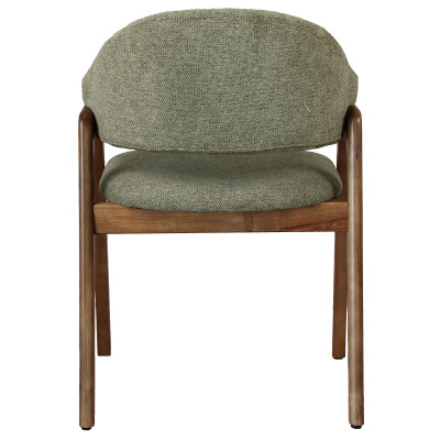 WOOL-Chaise en Tissu SoftCellar Sauge et Frêne teinté noyer (x2)