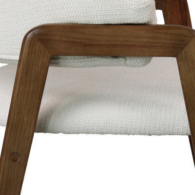 WOOL-Chaise en Tissu SoftCellar Ecru et Frêne teinté noyer (x2)
