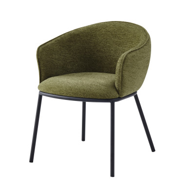 ALVIN-Tischsessel aus Stoff Luxury Kaki