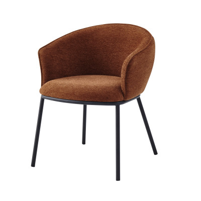 ALVIN-Tischsessel aus Stoff Luxury Terracotta