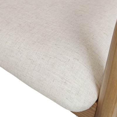 TITO-2er Set Tischsessel Natürliches Leinen Ecru und Esche