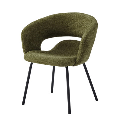 TRAVIS-Tischsessel aus Stoff Luxury Kaki