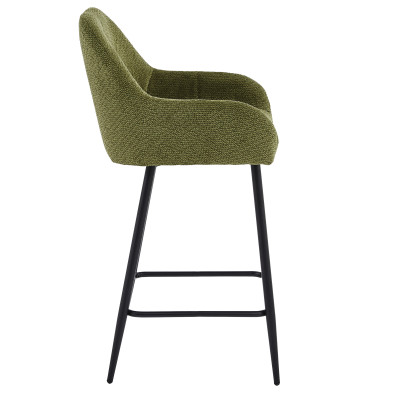 LEA-Silla de bar de tela Ikon Verde (x2)