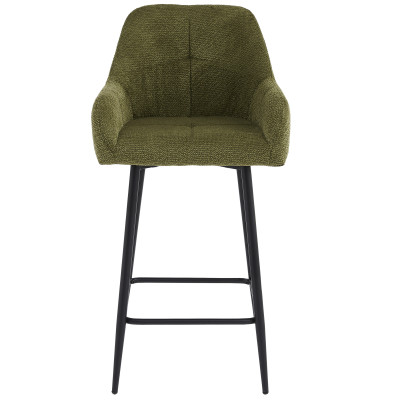 LEA-Fauteuil de bar en tissu Ikon Olive (x2)