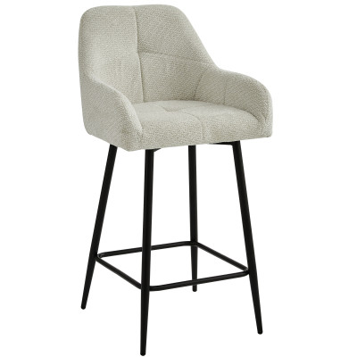 LEA-Silla de bar de tela Ikon Beige (x2)