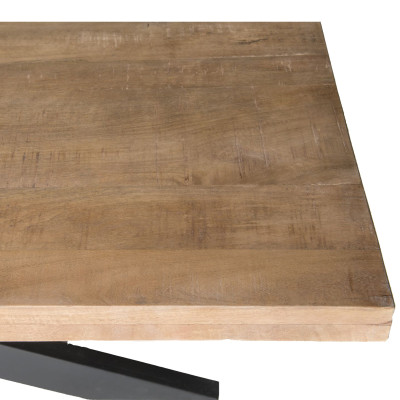 MANAUS-Table à manger 10/12 personnes L220, Manguier massif et spider