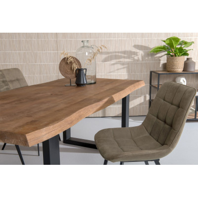 MANAUS-Table repas L.240 cm-10/12 p, Manguier "Tree top" et Archi noir