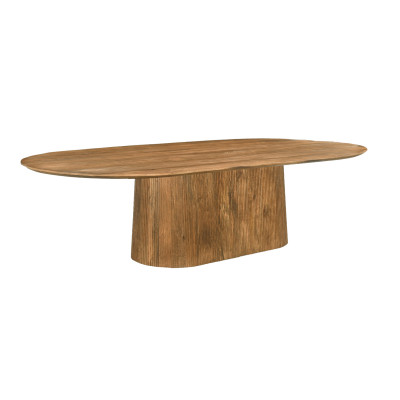 SIENNE-Table à manger Ovale 12 p et +, L.300 cm, Manguier massif