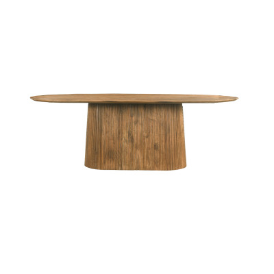 SIENNE-Table à manger Ovale 8/10 personnes L.230 Manguier massif