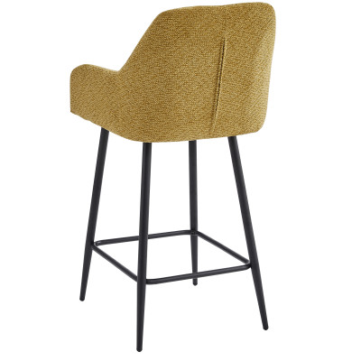 LEA-Fauteuil de bar en tissu Ikon Ocre (x2)