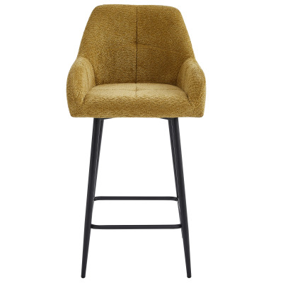 LEA-Silla de bar de tela Ikon Amarillo (x2)