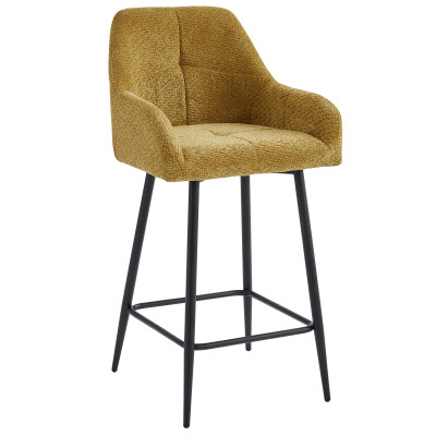 LEA-Silla de bar de tela Ikon Amarillo (x2)