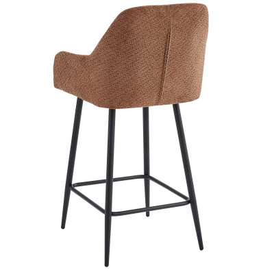 LEA-Fauteuil de bar en tissu Ikon Terracotta (x2)