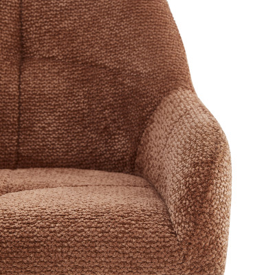 LEA-Fauteuil de bar en tissu Ikon Terracotta (x2)