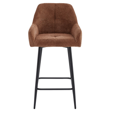 LEA-Silla de bar de tela Ikon Terracotta (x2)