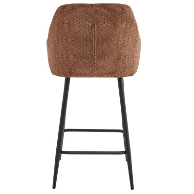 LEA-Fauteuil de bar en tissu Ikon Terracotta (x2)