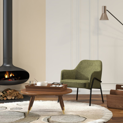 LAYTON-Fauteuil en tissu Luxury Kaki