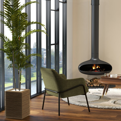 LAYTON-Fauteuil en tissu Luxury Kaki