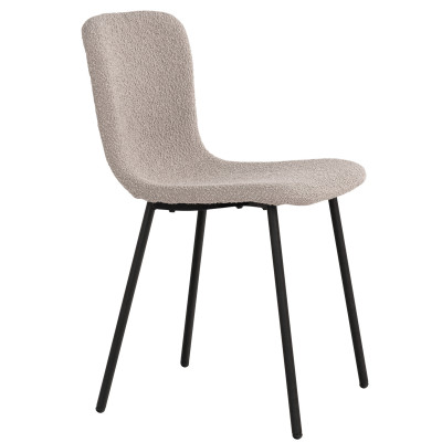 CELIA- Chaise en tissu beige (x2)