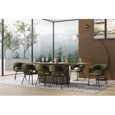 TRAVIS-Tischsessel aus Stoff Luxury Kaki