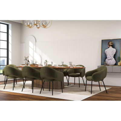 SHARP-Tischsessel aus Stoff Luxury Kaki