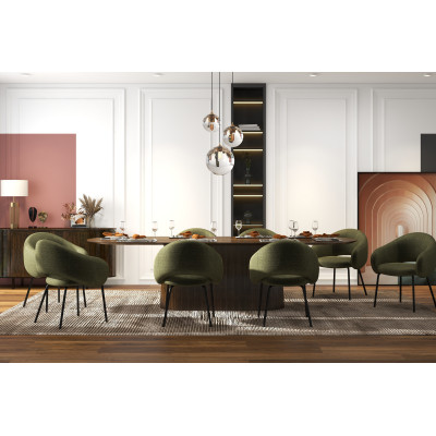 SHARP-Tischsessel aus Stoff Luxury Kaki