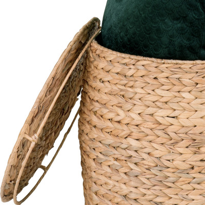 ABACA-Mesa auxiliar con almacenaje en jacinto de agua ø43