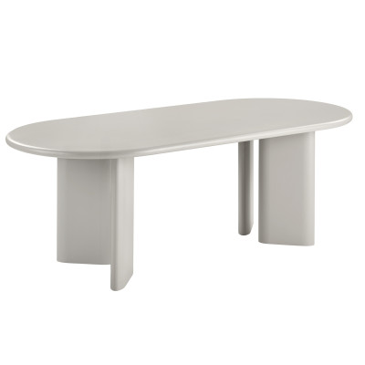 ARMOR-Tavolo da pranzo ovale per 8/10 persone 220 cm colore sabbia