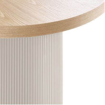 ASH-Tavolo da pranzo ovale per 8/10 persone 220 cm frassino e sabbia