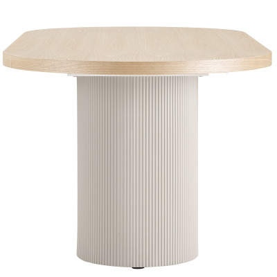 ASH-Table à manger ovale 8/10 personnes 220 cm, frêne et sable