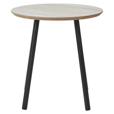 BIM-Tavolino da caffè decorato in travertino ø40 cm