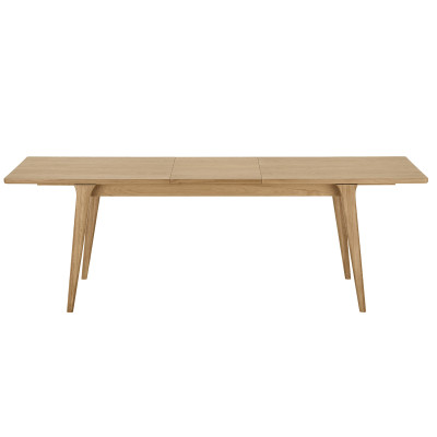 BONA-Table à manger avec allonge 8/10 personnes 180 cm, chêne