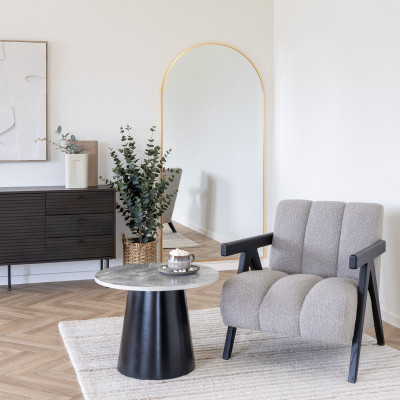 BREE-Couchtisch in Marmoroptik ø60 cm