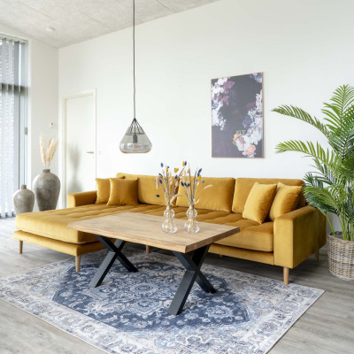 CALVI-Table basse en chêne massif 70x120 cm