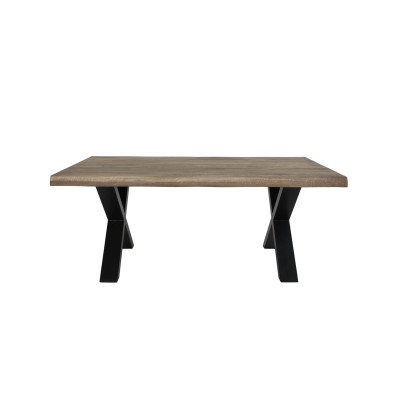 CALVI-Table basse en chêne massif fumé 70x120 cm