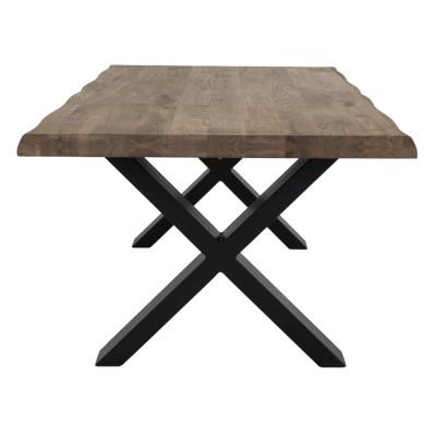 CALVI-Couchtisch aus massiver geräucherter Eiche 70 x 120 cm