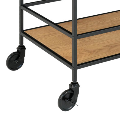 CHIC-Servierwagen aus Eiche und Metall