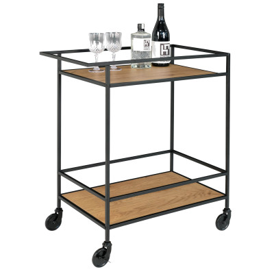 CHIC-Carrello di servizio in rovere e metallo