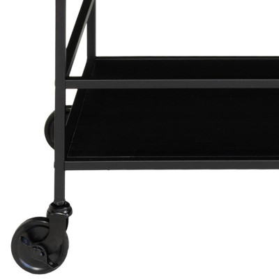CHIC-Carrito de servicio negro con ruedas