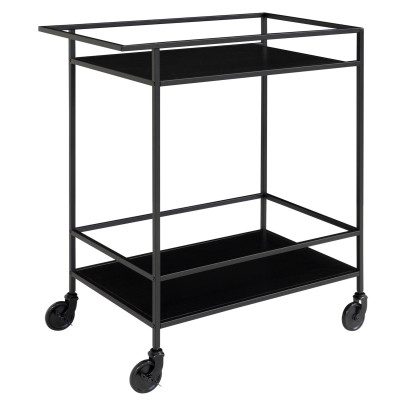 CHIC-Carrello di servizio nero su ruote